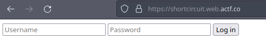 shortcircuit login page